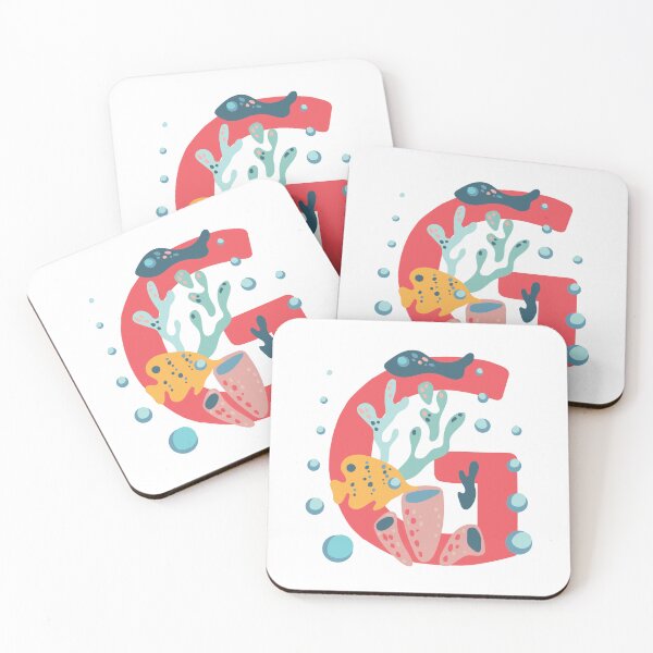 Item preview, G - Coral underwater letter for names starting with G designed and sold by Deepness2023.