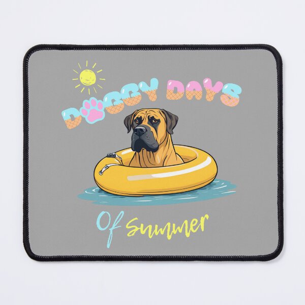 Item preview, Doggy Days of summer aesthetic summer vacation bullmastiff dog in a swimming ring  designed and sold by GoodyPaws.