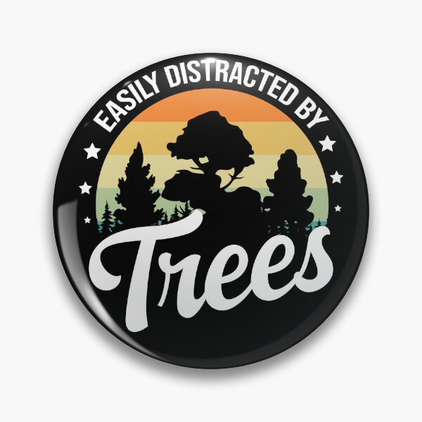 Item preview, Retro Vintage Easily Distracted By Trees Arborist Tree Lover designed and sold by medamrani.