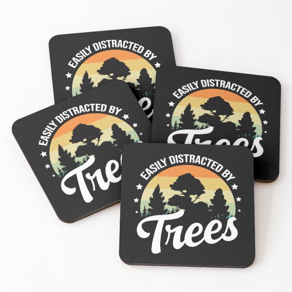 Item preview, Retro Vintage Easily Distracted By Trees Arborist Tree Lover designed and sold by medamrani.