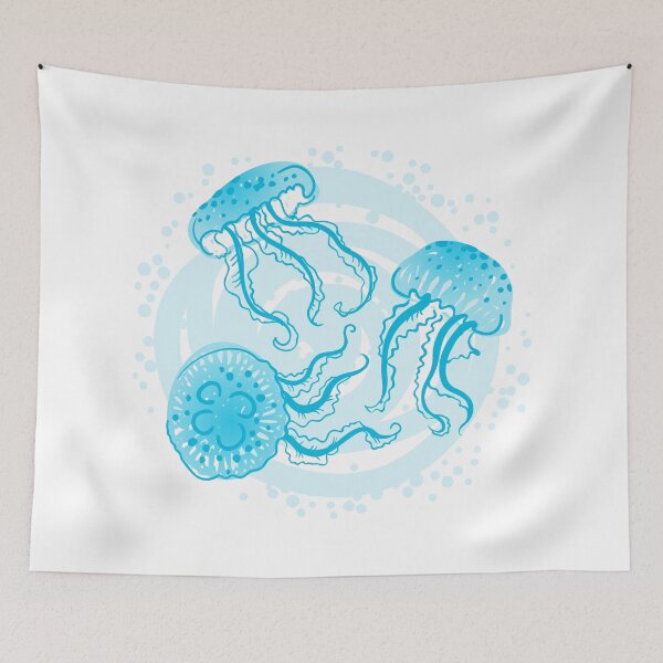 Item preview, Blue Jellyfishes designed and sold by Anna Pogulyaeva.
