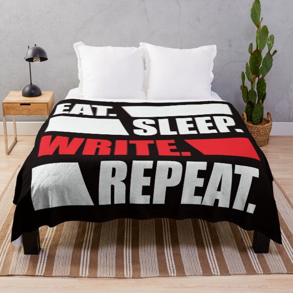 Item preview, Eat, Sleep, Write, Repeat designed and sold by Item Geeks.