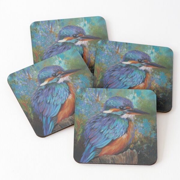 Item preview, kingfisher, colorful painted bird designed and sold by Arctia.