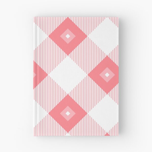 Item preview, Tartan, Large light coral and white diagonal with vertical stripes, white diamond inside designed and sold by Alex  Blud.