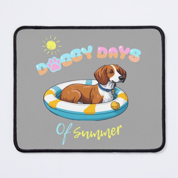 Item preview, Doggy Days of summer aesthetic summer vacation foxhound dog in a swimming ring designed and sold by GoodyPaws.