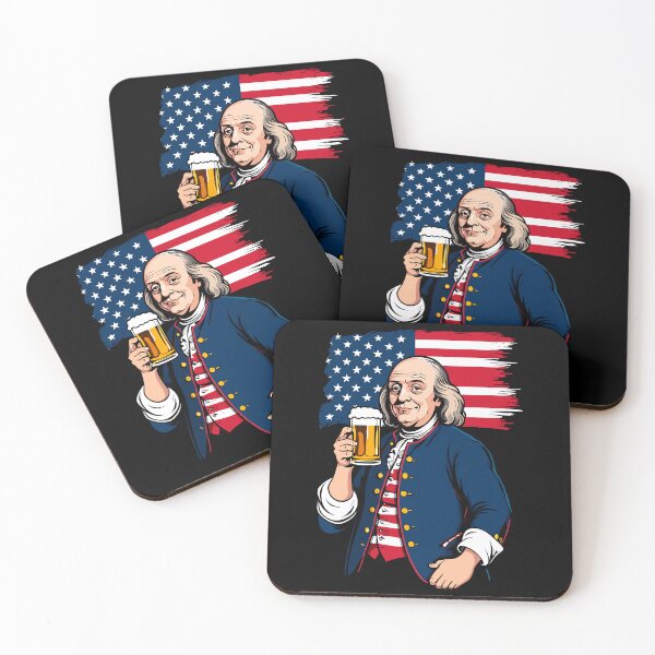 Item preview, Boozing Benjamin Franklin With Beer Mug 4th Of designed and sold by LuminOrb.