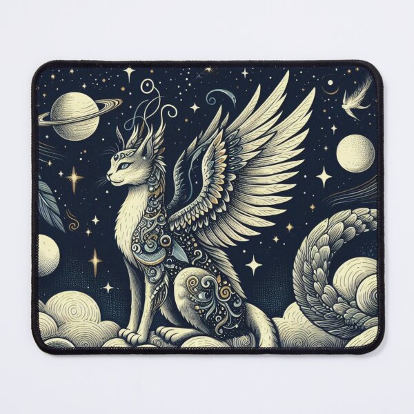 Item preview, Night Mythological Cat designed and sold by FuzyFriendHaven.