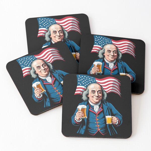 Item preview, Boozing Benjamin Franklin With Beer Mug 4th of designed and sold by LuminOrb.