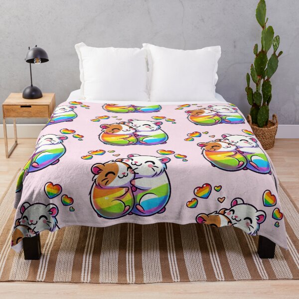Item preview, Rainbow Hugging Hamster and Guinea Pig designed and sold by Prideful-Prints.