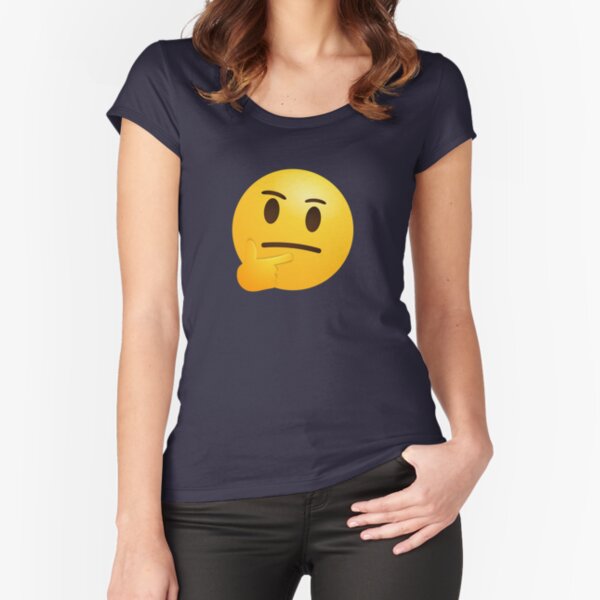 "Thinking face emoji in modern style - emoticon face shown with a