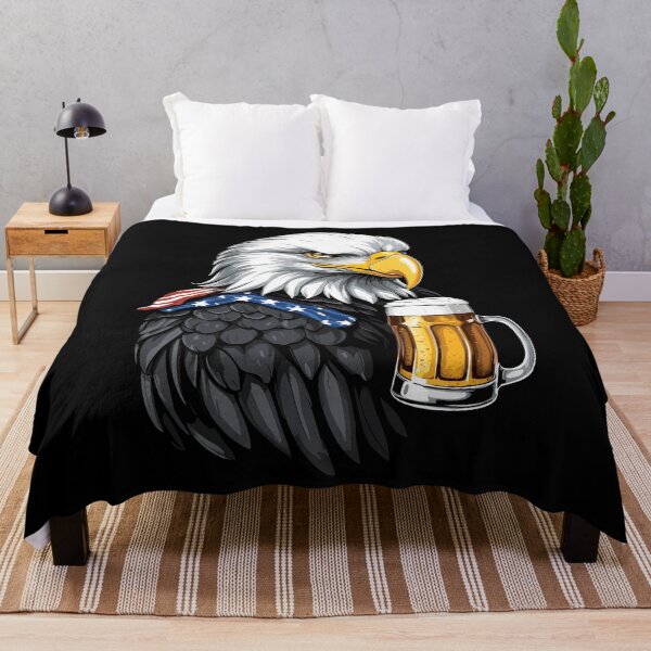 Item preview, Boozing Bald Eagle With Beer Mug Celebrate Freedom designed and sold by LuminOrb.