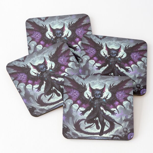 Item preview, Dark Enchanter Cat with Purple Wings designed and sold by TeslaSt0re.