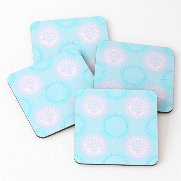 Item preview, Concentric Seashells Pastel Patterns on Blue designed and sold by youme63.