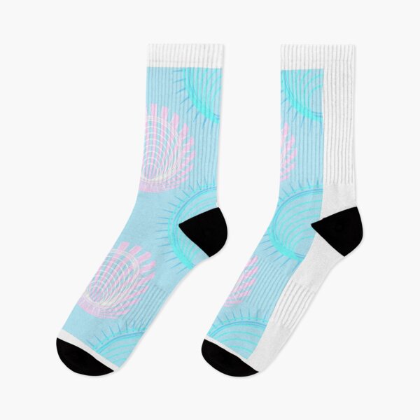 Item preview, Concentric Seashells Pastel Patterns on Blue designed and sold by youme63.