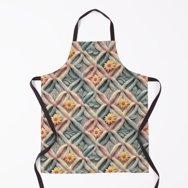 Item preview, Crocheted Flowers Seamless Pattern  A94 designed and sold by ArtsyAbode66.