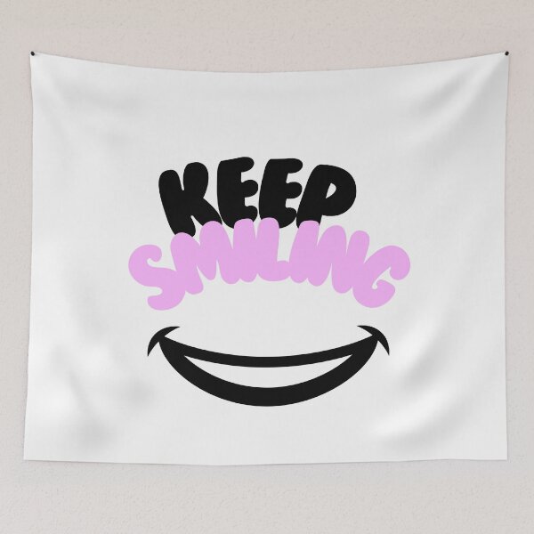 Item preview, Keep Smiling Motivational Art Print designed and sold by DesignAnother.