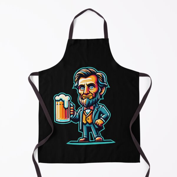 Item preview, Boozing Abraham Lincoln Funny Cartoon Mascot designed and sold by LuminOrb.