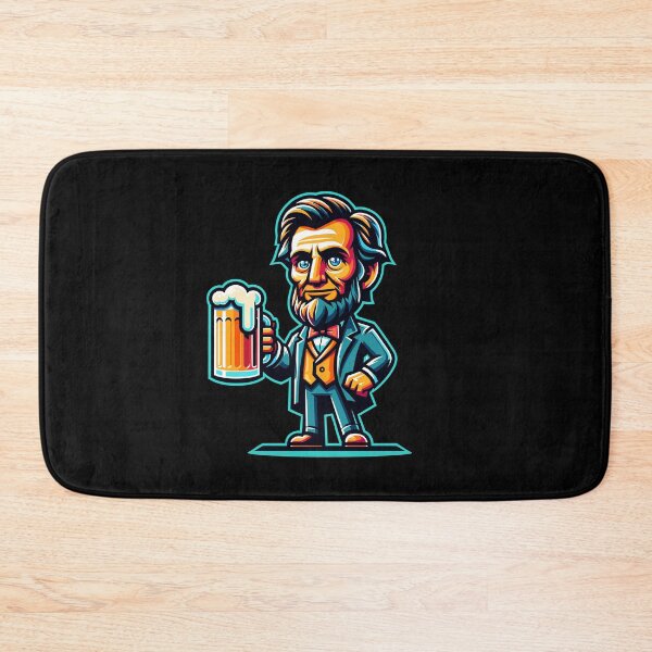Item preview, Boozing Abraham Lincoln Funny Cartoon Mascot designed and sold by LuminOrb.
