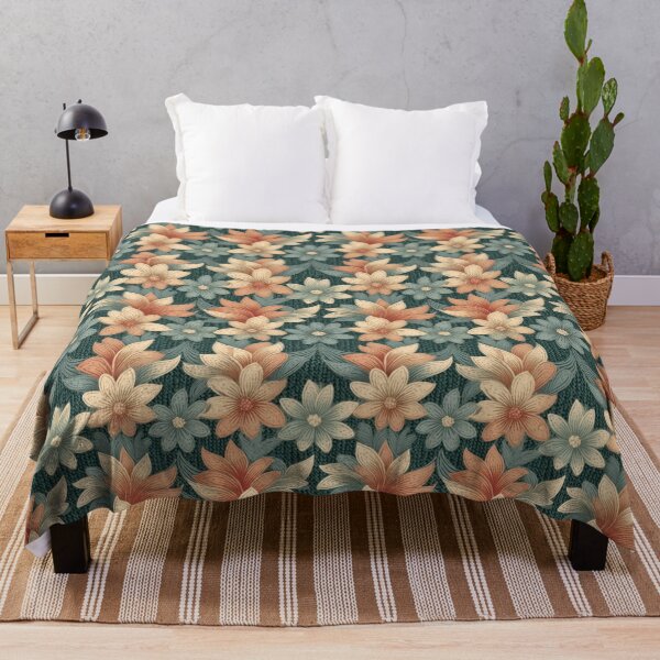 Item preview, Crocheted Flowers Seamless Pattern A97 designed and sold by ArtsyAbode66.