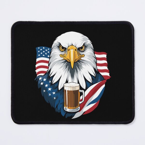 Item preview, Patriotic Bald Eagle With Beer Mug Celebrate designed and sold by LuminOrb.