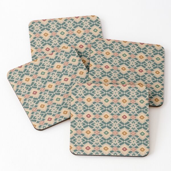 Item preview, Crocheted Flowers Seamless Pattern  A98 designed and sold by ArtsyAbode66.
