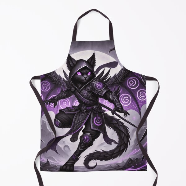 Item preview, Moonlit Cat Assassin with Purple Swirl Wings designed and sold by TeslaSt0re.