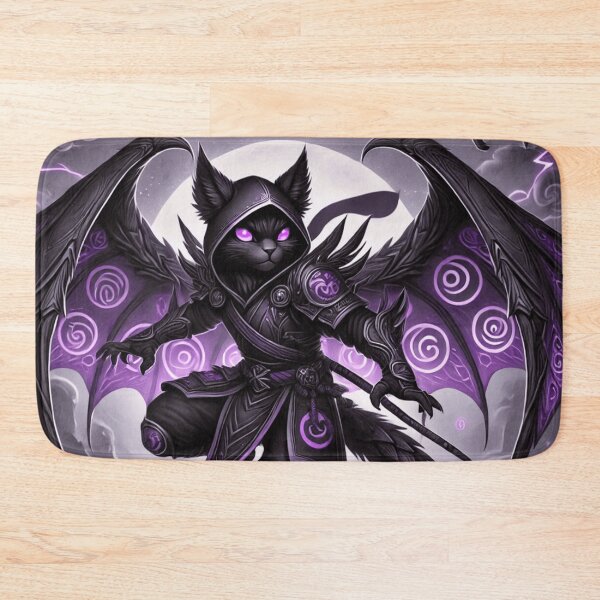 Item preview, Moonlit Cat Assassin with Purple Swirl Wings designed and sold by TeslaSt0re.