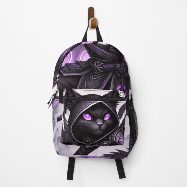 Item preview, Moonlit Cat Assassin with Purple Swirl Wings designed and sold by TeslaSt0re.