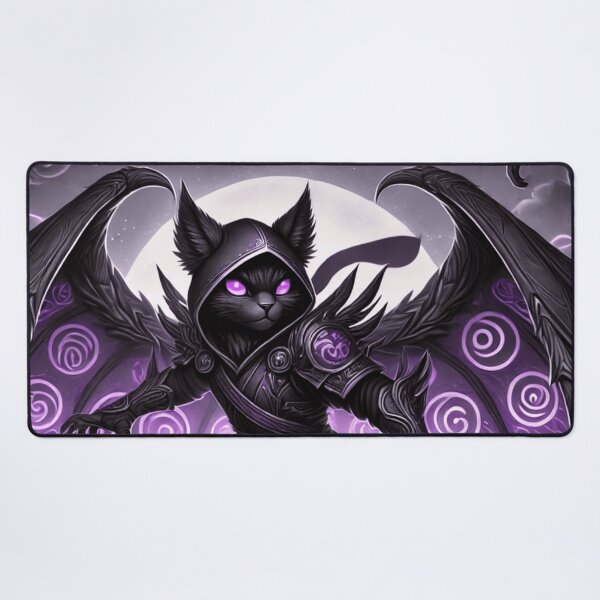 Item preview, Moonlit Cat Assassin with Purple Swirl Wings designed and sold by TeslaSt0re.