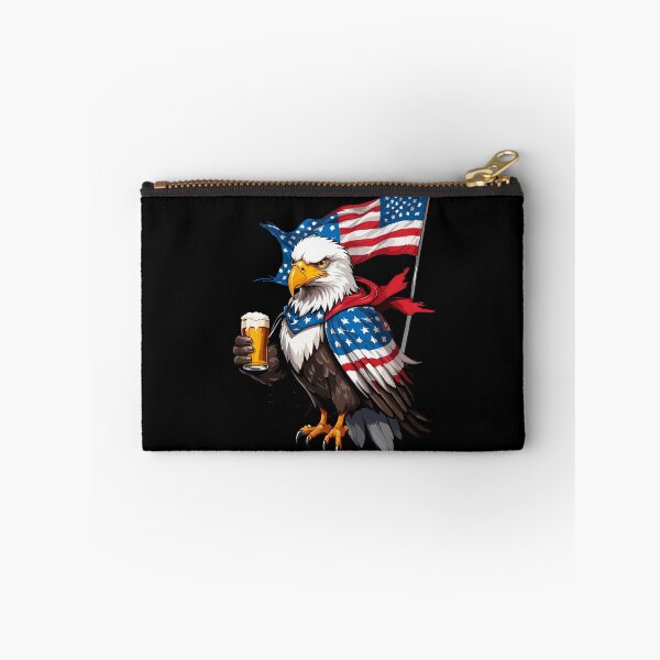 Item preview, Boozing Bald Eagle With Beer Mug designed and sold by LuminOrb.