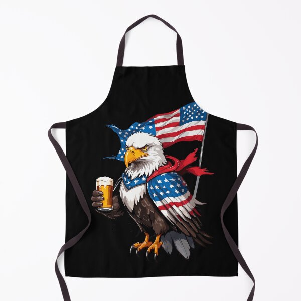 Item preview, Boozing Bald Eagle With Beer Mug designed and sold by LuminOrb.