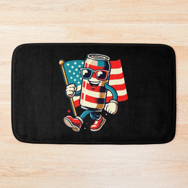 Item preview, Patriotic Beer Can Funny Cartoon Mascot designed and sold by LuminOrb.