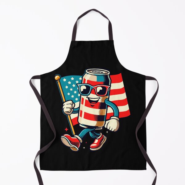 Item preview, Patriotic Beer Can Funny Cartoon Mascot designed and sold by LuminOrb.