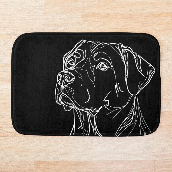 Item preview, Minimalist Rottweiler portrait in elegant lines (white) designed and sold by PixelPack Design.