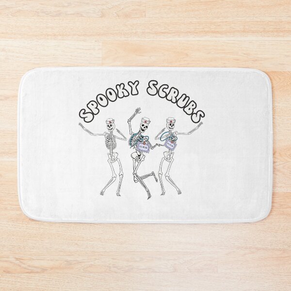 Item preview, Spooky Scrubs, Happy Skeletons Halloween Nurse T-shirt Design designed and sold by CrazyInk23.