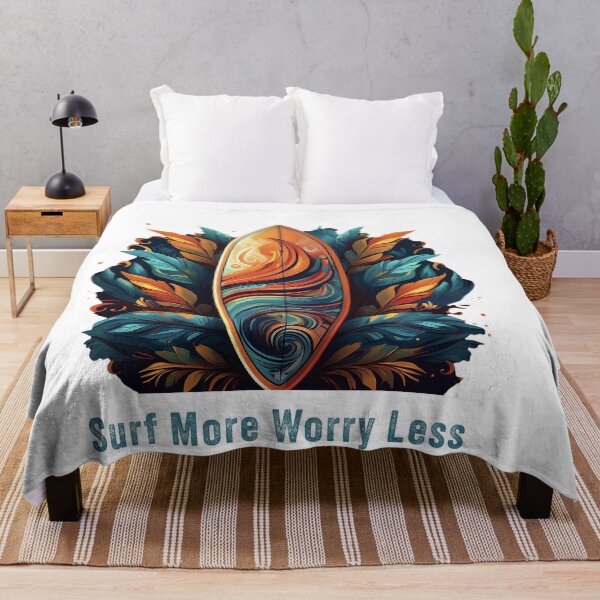 Item preview, Surf More Worry Less designed and sold by GAKStudio.