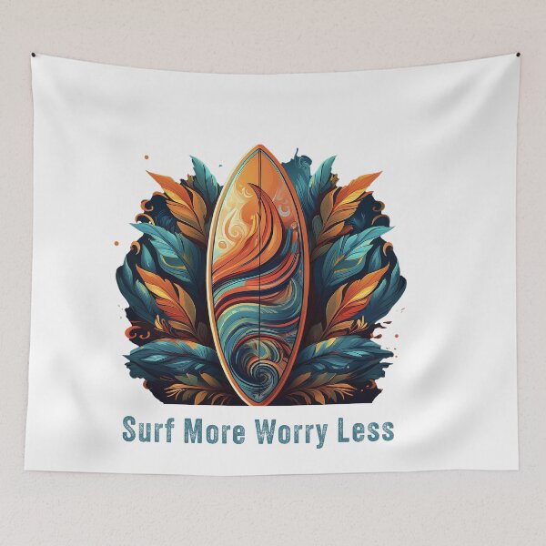 Item preview, Surf More Worry Less designed and sold by GAKStudio.