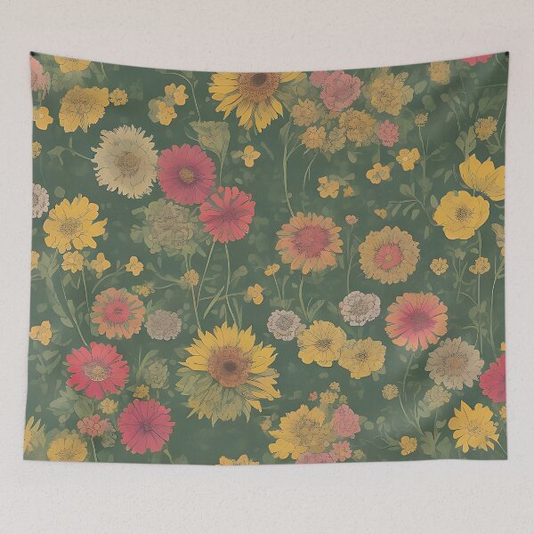 Item preview, Flower Field Aesthetic Wildflowers designed and sold by MadnessEnvelope.