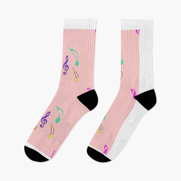 Item preview, Delightful Melody Vibrant Musical Notes on a Rosy Canvas designed and sold by youme63.