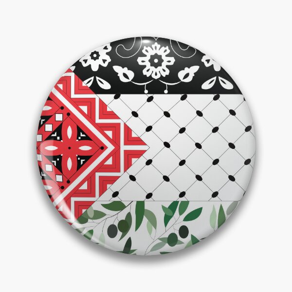 Item preview, Palestinian Flag with Patterns of Olives and Keffiyeh designed and sold by Akikoart7.