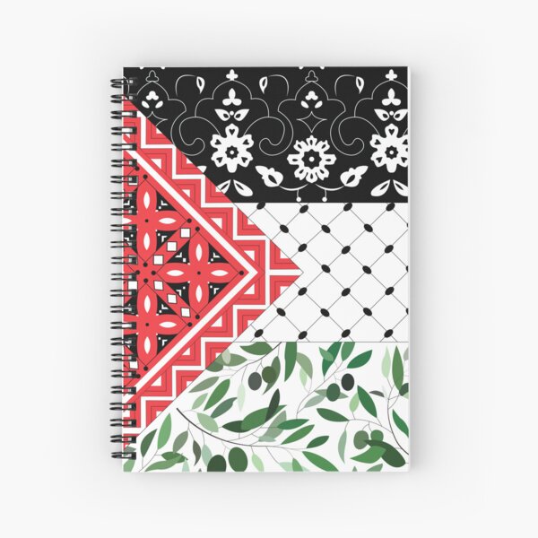 Aperçu de l'œuvre Drapeau palestinien avec des motifs d'olives et de keffieh créée et vendue par Akikoart7.