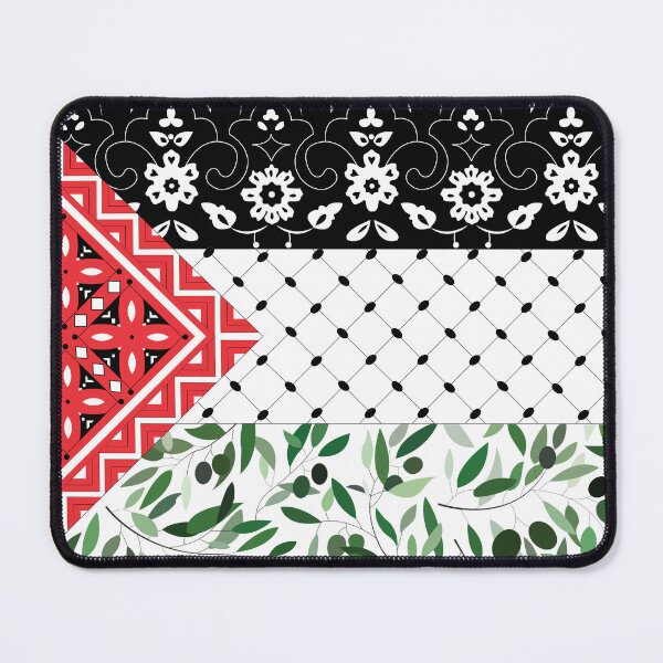 Item preview, Palestinian Flag with Patterns of Olives and Keffiyeh designed and sold by Akikoart7.