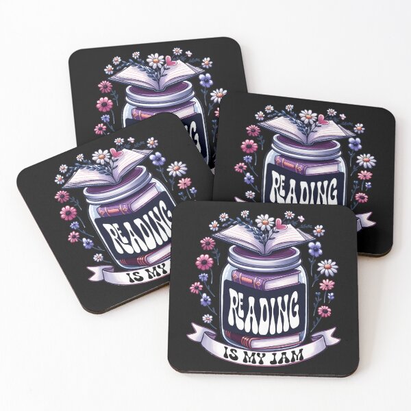 Item preview, Reading Romantasy - girly reader book lover floral gift for bookish girl girlie bookworm pink and purple flowers library designed and sold by Fantasy Cache.