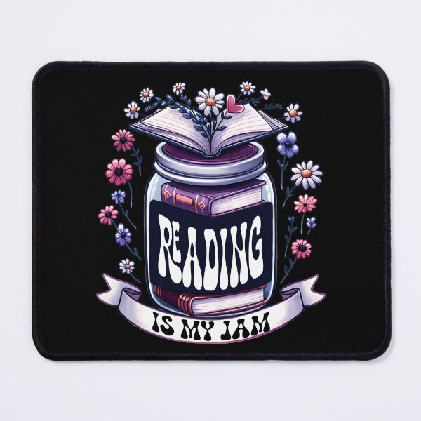 Item preview, Reading Romantasy - girly reader book lover floral gift for bookish girl girlie bookworm pink and purple flowers library designed and sold by Fantasy Cache.
