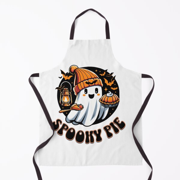 Item preview, Spooky Pie Doordash Cute Halloween Ghost with Pumpkin Pies designed and sold by CrazyInk23.