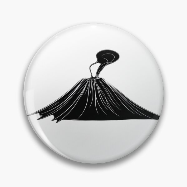 Item preview, Minimalist Monochrome Volcano Illustration designed and sold by MerchMasterPL.