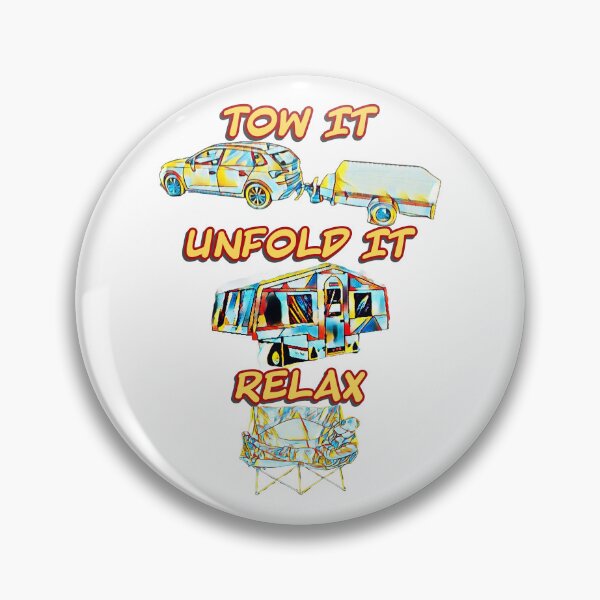 Item preview, Tow it, Unfold it, Relax - Multi-Coloured Folding Camper designed and sold by BeccaAelishe.