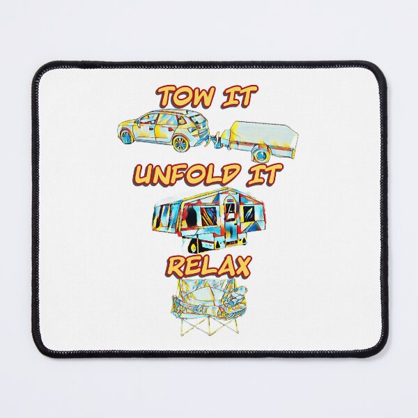 Item preview, Tow it, Unfold it, Relax - Multi-Coloured Folding Camper designed and sold by BeccaAelishe.