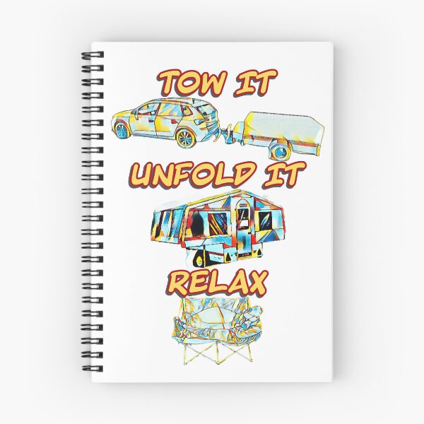 Item preview, Tow it, Unfold it, Relax - Multi-Coloured Folding Camper designed and sold by BeccaAelishe.