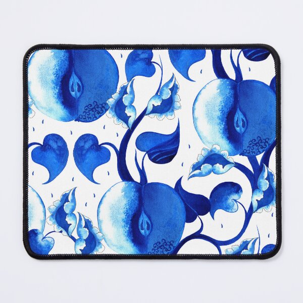 Item preview, Watercolor apples, blue on a white background designed and sold by Alex  Blud.